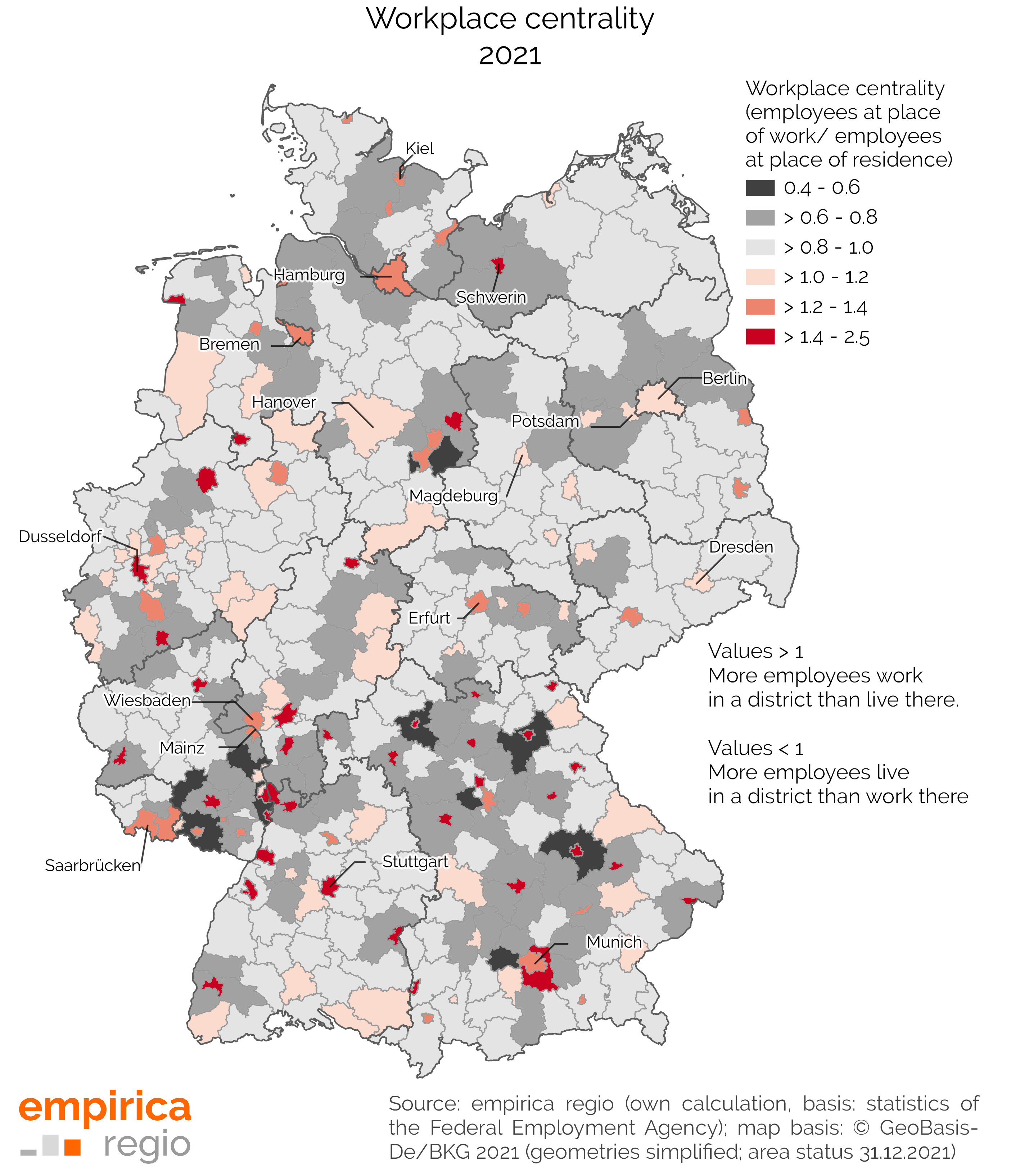 Commuter flows - the surrounding area of the metropolitan areas is becoming more and more important